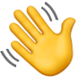 Emoji main qui fait coucou de la main